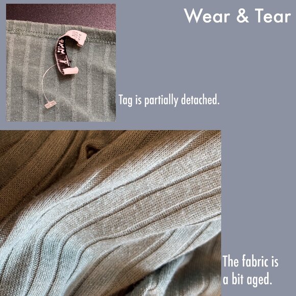 MNG Basics Ribbed Long Mint-Green Cardigan 3/4 Sleeve | Size 6 - Picture 6 of 8